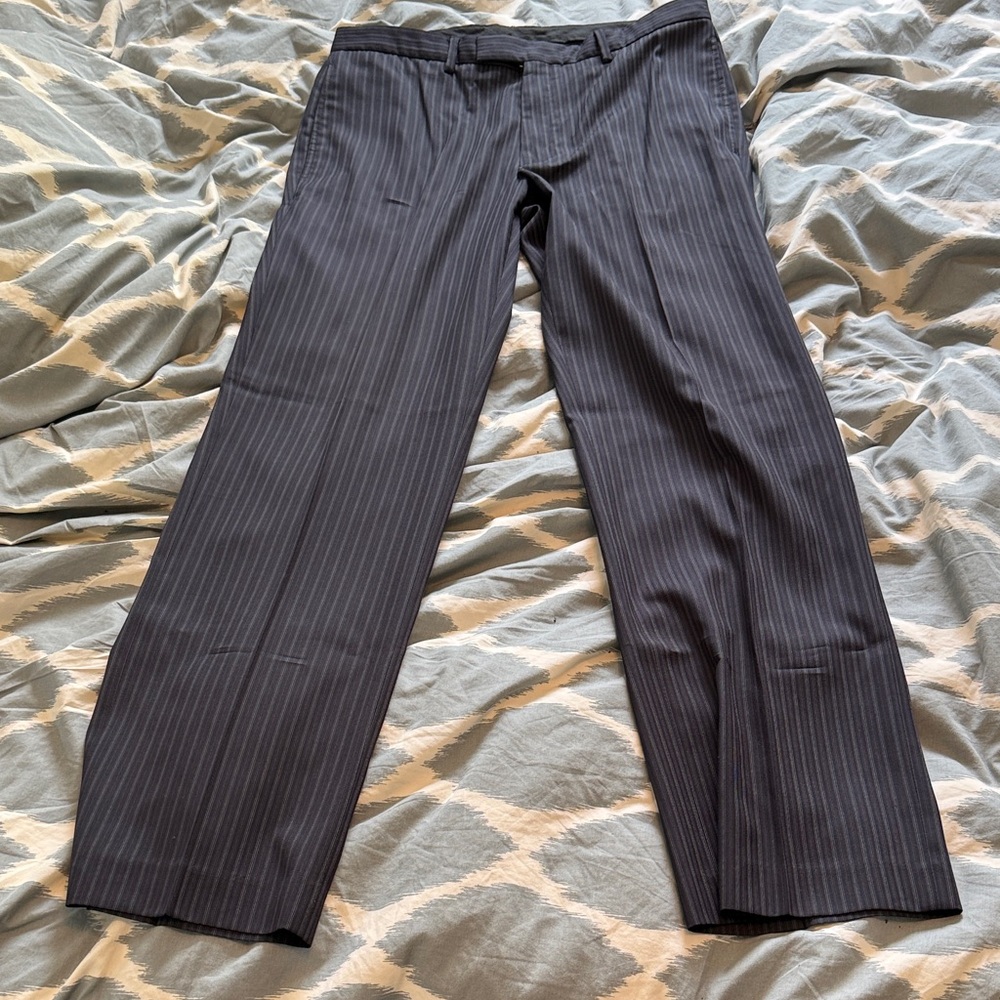 32x32 Calvin Klein Navy Pinstripe Dress Pants